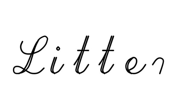 Litter Decorative Handwriting Animation in Six Cursive and Gothic Fonts