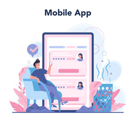 Maid service online service or platform. Apartment cleaning