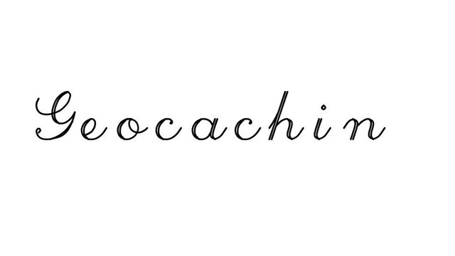 Geocaching Decorative Handwriting Animation in Six Cursive and Gothic Fonts