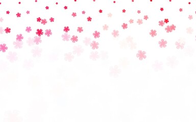 Light Red vector natural pattern with flowers.