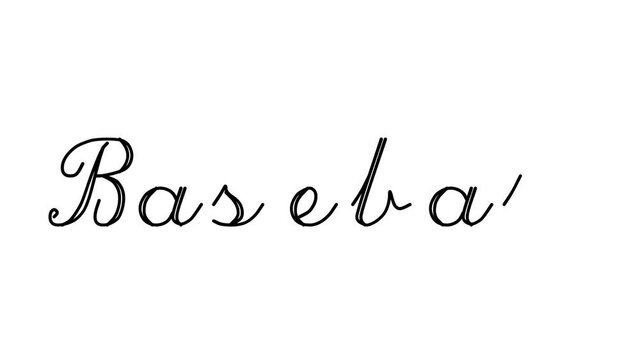 Baseball Decorative Handwriting Animation In Six Cursive And Gothic Fonts