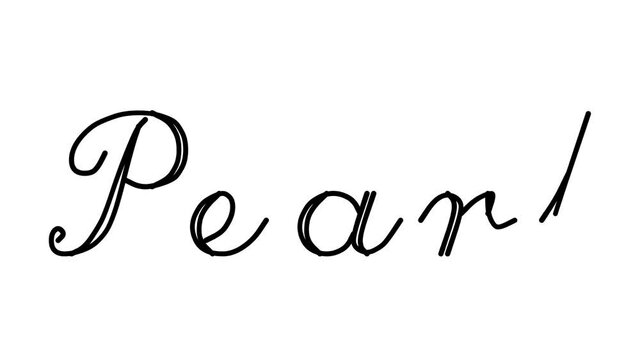 Pearl Decorative Handwriting Animation in Six Cursive and Gothic Fonts