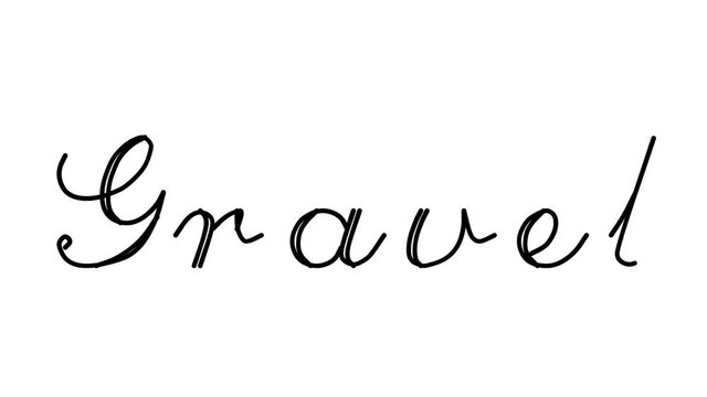 Gravel Decorative Handwriting Animation in Six Cursive and Gothic Fonts