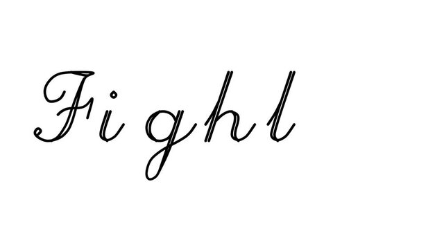 Fighter Decorative Handwriting Animation in Six Cursive and Gothic Fonts