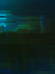 Geometric multicolored intersecting lines. Graphic illustration of digital technology. Abstract background.