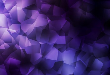 Obraz premium Dark Purple vector shining triangular background.