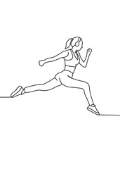 continuous line drawing, Home exercise. running time