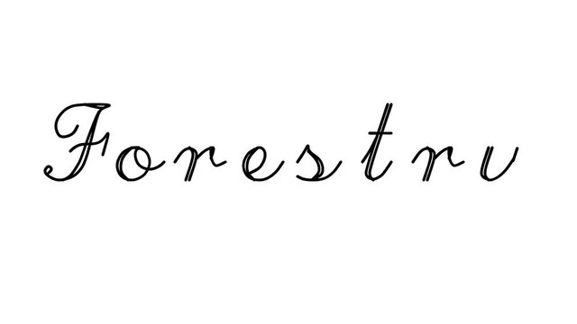 Forestry Decorative Handwriting Animation in Six Cursive and Gothic Fonts