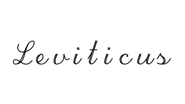 Leviticus Decorative Handwriting Animation in Six Cursive and Gothic Fonts