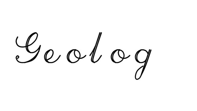 Geology Decorative Handwriting Animation in Six Cursive and Gothic Fonts