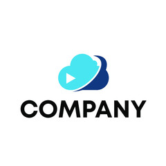 cloud video logo design
