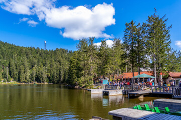 Obraz premium Mummelsee, Schwarzwald, Seebach, Baden-Württemberg, Deutschland