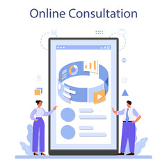 Collaboration online service or platform. Office characters working in team.