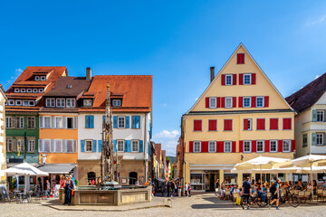 Marktplatz, Rottenburg am Neckar, Baden-Württemberg, Deutschland