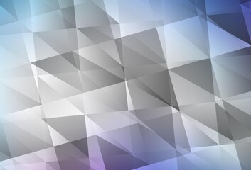 Light Pink, Blue vector polygon abstract backdrop.
