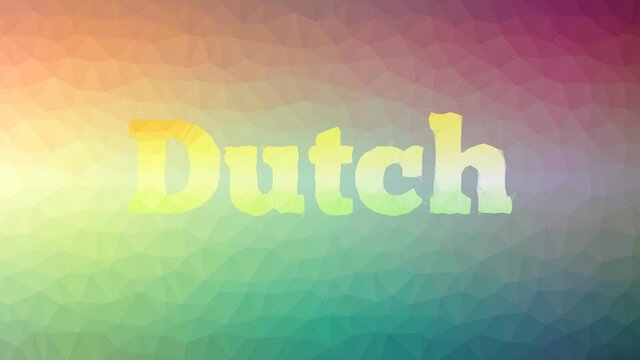 Dutch dissolving modern tessellating looping animated polygons