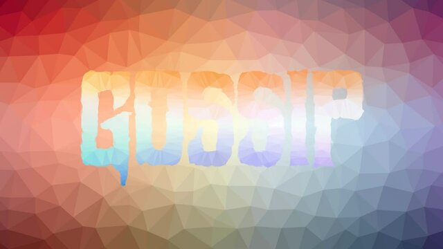 Gossip appearing modern tessellated looping moving triangles