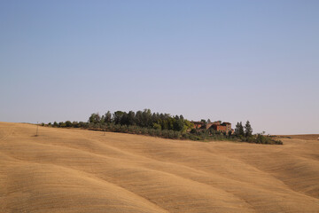 Fototapeta na wymiar View of the Tuscan Countryside in Summer, Italy