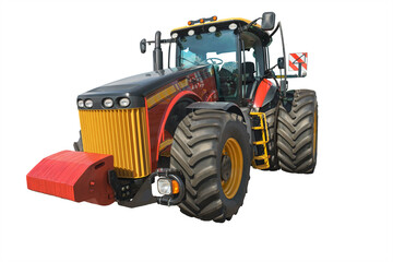 Obraz premium Front loader for use in various fields of modern production. Isolated on white