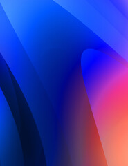 Abstract background with colorful gradient. Vibrant graphic wallpaper with stripes design. Fluid 2D illustration of modern movement.