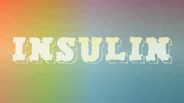 Insulin appearing techno tessellated looping pulsing polygons
