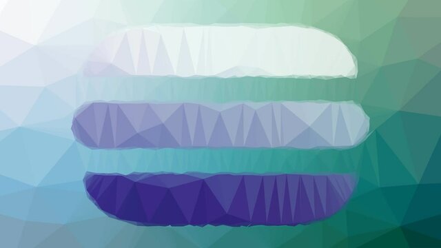 burger dissolving techno tessellation looping animated polygons