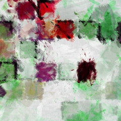 Modern art. Colorful contemporary artwork. Color strokes of paint. Brushstrokes on abstract background. Brush painting.