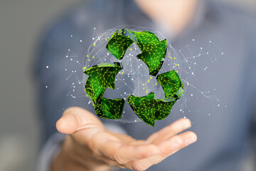 Concept of recycling - 3d rendering eco