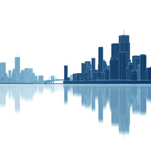 Fototapeta na wymiar city ​​industrial landscape 3d illustration