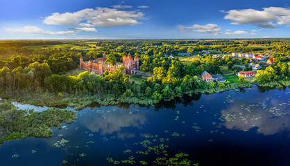 ruins of a medieval castle in Szymbark near Iława