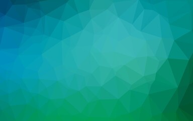 Light Blue, Green vector polygon abstract layout.