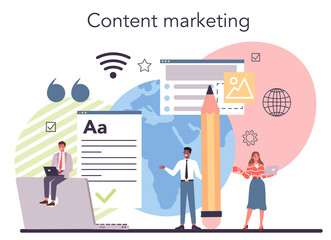 Obraz na płótnie Canvas Content marketing concept. Making responsive and viral content