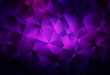 Fototapeta premium Dark Purple, Pink vector polygon abstract background.