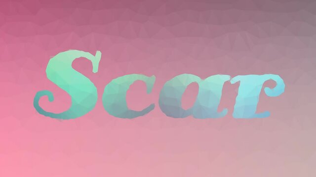 Scar appearing modern tessellating looping moving triangles