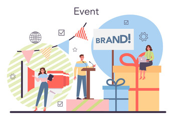 Event management concept. Celebration or meeting organization