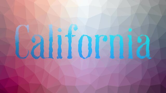 California appearing interesting tessellating looping moving polygons
