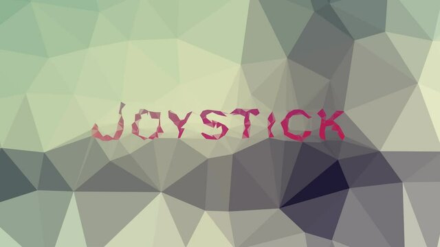 Joystick fade technological tessellated looping moving triangles