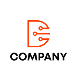 D Circuit logo design