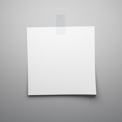 blank sheet of paper sticks on the wall