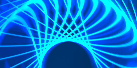 Neon colorful abstract design of light waves. Digital background with neon light glowing effect. Bright rays wallpaper.