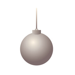 happy merry christmas silver ball hanging decorative icon