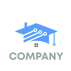Fototapeta na wymiar education technology logo design