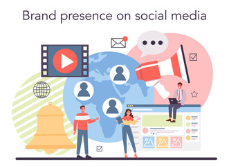 Social media concept. Internet communication and global connection