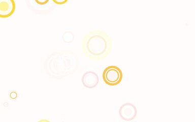 Light Red, Yellow vector texture with disks.