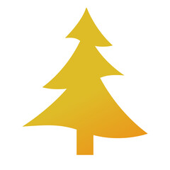 Fototapeta premium happy merry christmas golden pine tree icon