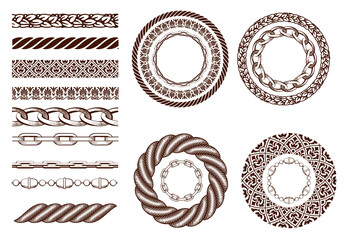 Set of 8 Vintage Brushes Art Kit