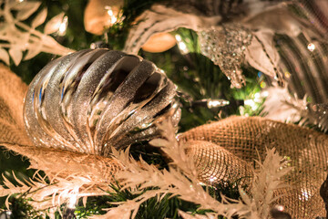 christmas tree decorations and lights