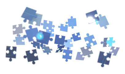 puzzle hand solution concept business 3d.