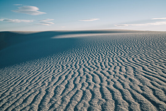 Large desert of white sand