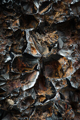 psilomelane (hematite)  specimen close-up macro detail modern